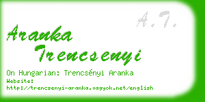 aranka trencsenyi business card