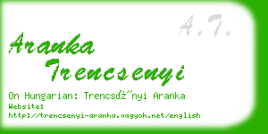 aranka trencsenyi business card